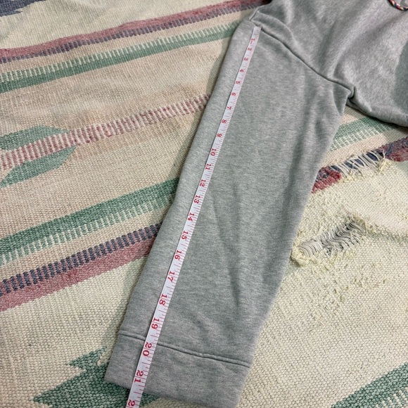 Vans Womens L Grey Cropped Hoodie Easter Pastel Strings Spring Crop Oversized - Picture 8 of 9
